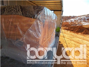Iran Red Travertine Block