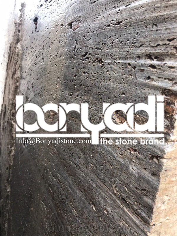 Titanium Travertine Block/Silver Travertine Block