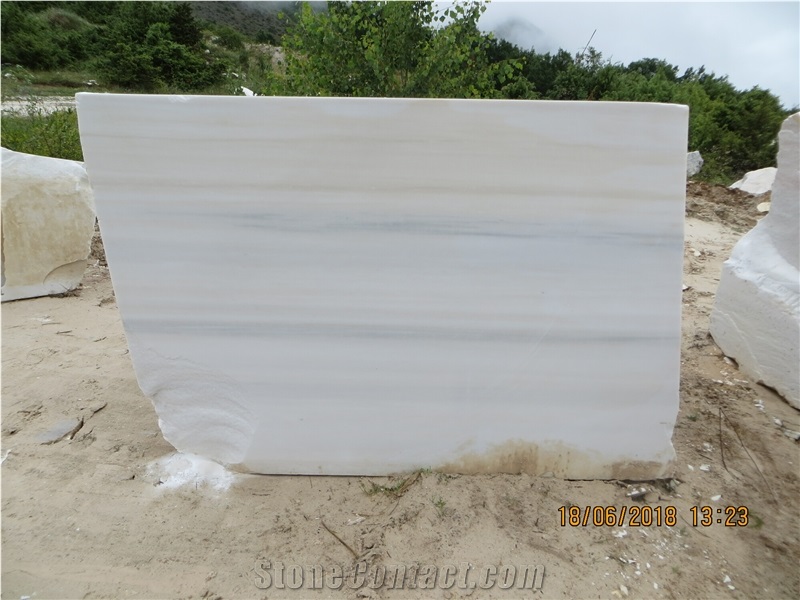 White Sivec Marble Blocks