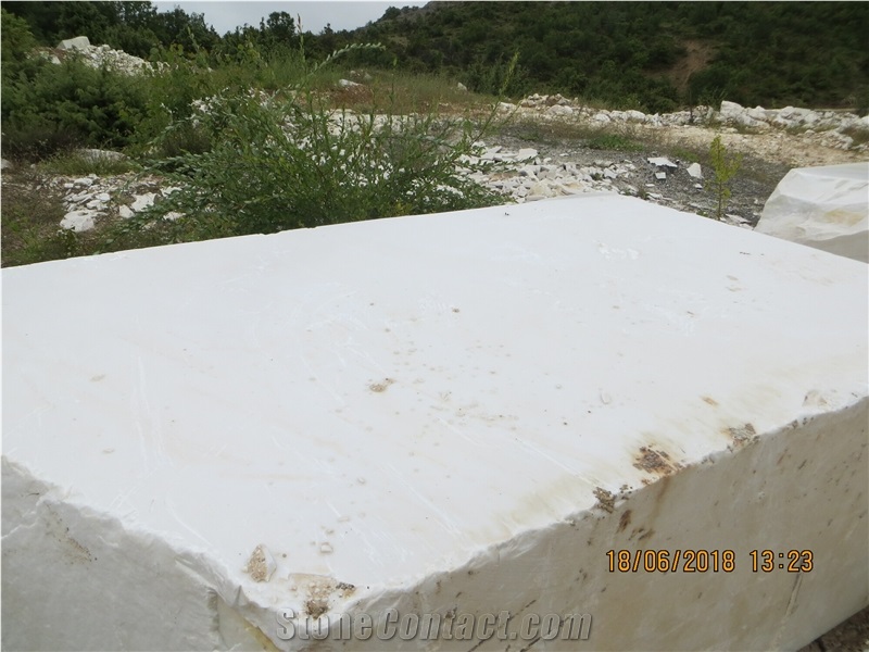 White Sivec Marble Blocks