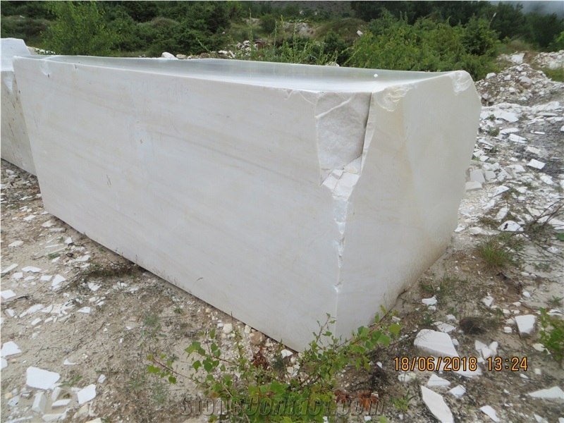White Sivec Marble Blocks