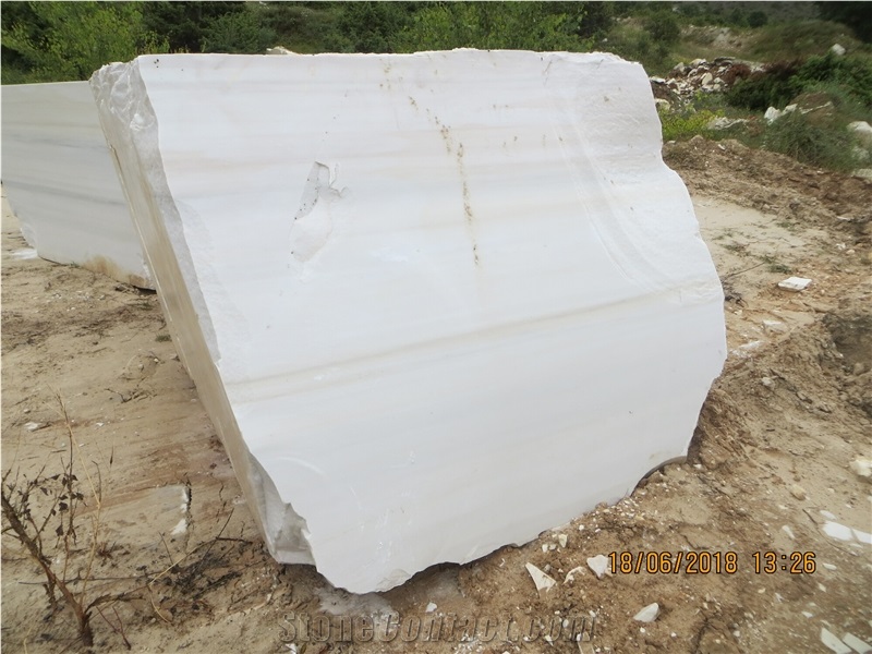 White Sivec Marble Blocks