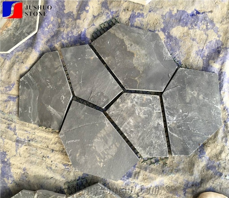 Chinese Black Slate Floor Tiles and Wall Meshtiles