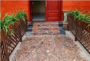 Acid Tumbled Palladio Marinace Red Granite Slabs