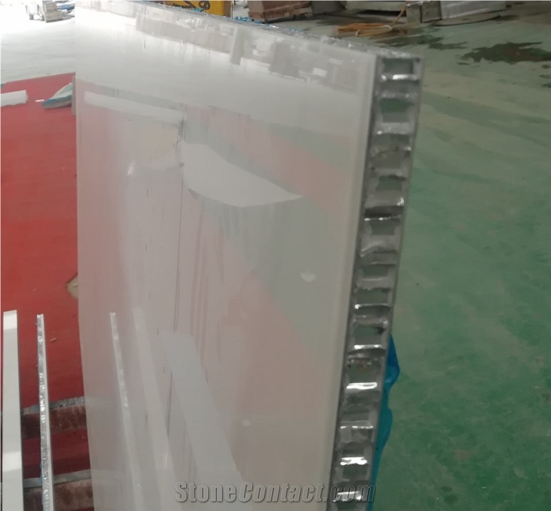 Ariston White Marble Honeycomb Slabs Tiles