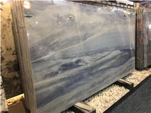 Azul Macaubas Blue Quartzite Polished Slab