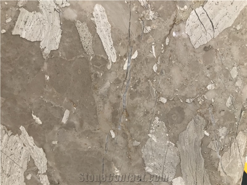 Best Grey Fossil Marble Stone Shower Walls