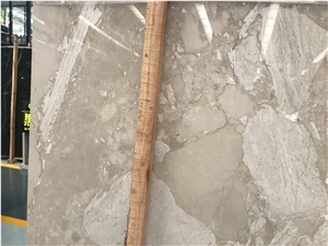 Best Grey Fossil Marble Stone Shower Walls