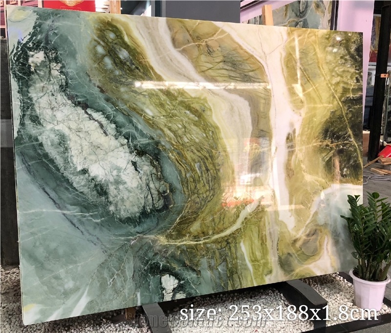 Dream Green Marble Opus Pattern Slabs
