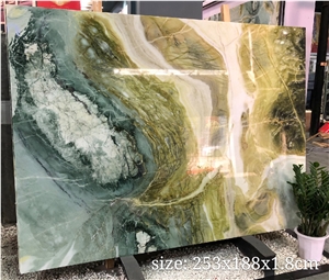 Dream Green Marble Opus Pattern Slabs