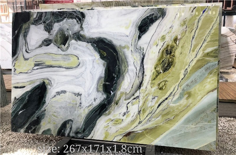 Dream Green Marble Opus Pattern Slabs