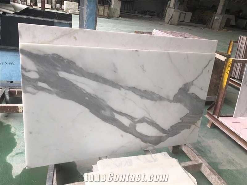 Extra White Calacatta Marble Flooring Tiles
