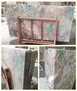 Polished Amazon Green Granite Stone Cafe Table Top