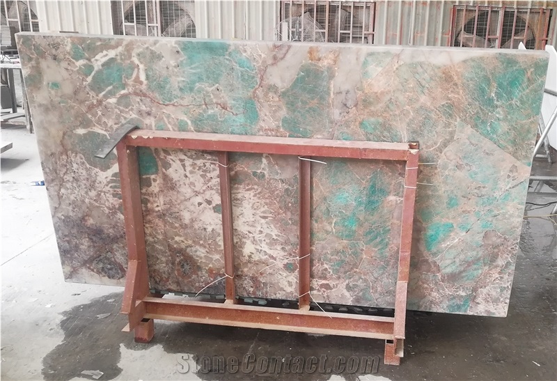 Polished Amazon Green Granite Stone Cafe Table Top