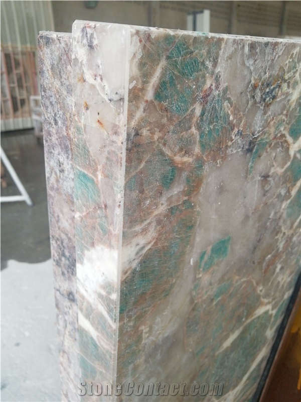 Polished Amazon Green Granite Stone Cafe Table Top