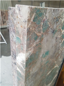 Polished Amazon Green Granite Stone Cafe Table Top