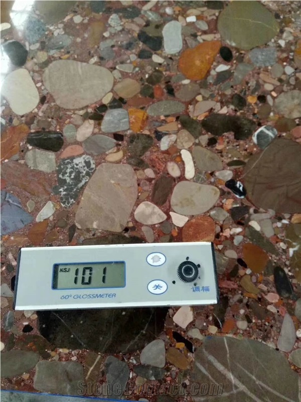 Polished Rain Pebble Granite Stone Pattern Slabs