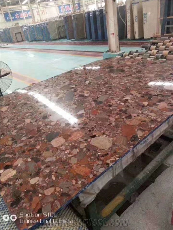 Polished Rain Pebble Granite Stone Pattern Slabs