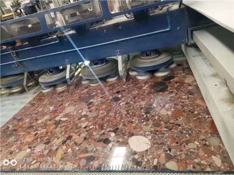Polished Rain Pebble Granite Stone Pattern Slabs