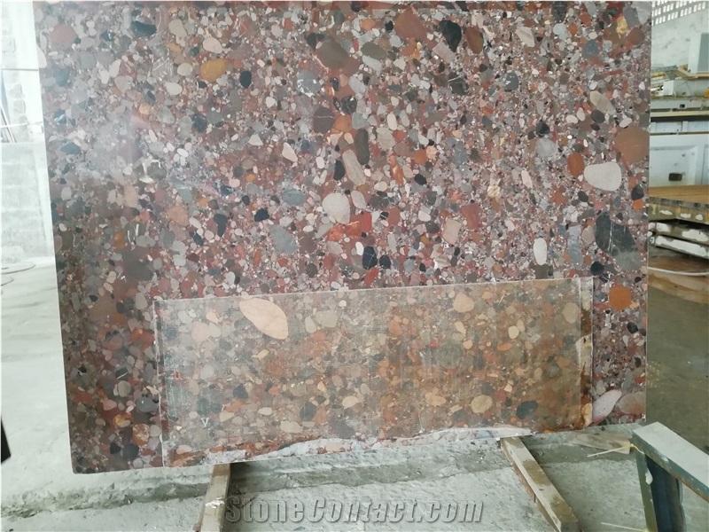 Polished Rain Pebble Granite Stone Pattern Slabs
