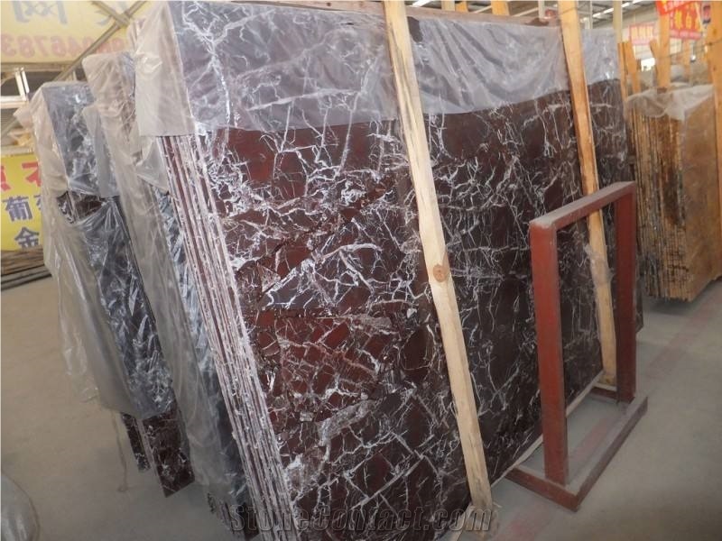 Rosso Lepanto Red Marble Floor Threshold Stone