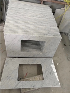 White Marble Bathroom Vanity Tops,Prefab Bath Tops