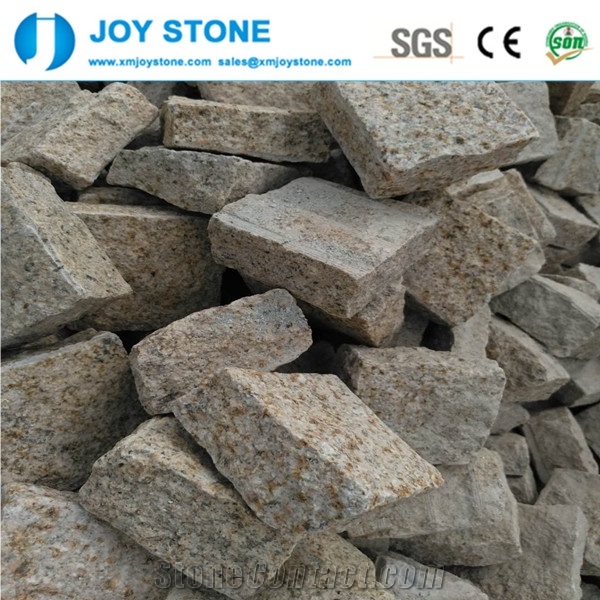 Cheap G682 Yellow Granite Cobblestone Paving Cube
