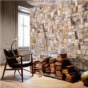 Brown Agate Slab,Semiprecious Stone Wall Panel