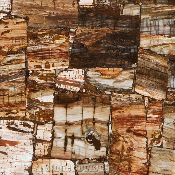 Brown Petrified Wood Tile,Agate Semiprecious Stone