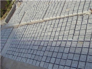 China Light Grey Granite G603 Cobble Stone Pavers