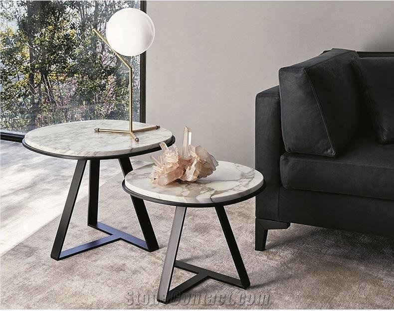 Irregular Shape Marble Tops,White Coffee Table