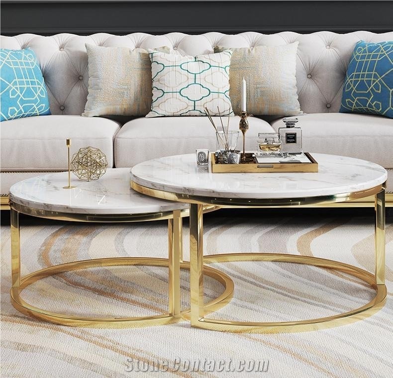 Irregular Shape Marble Tops,White Coffee Table