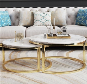 Irregular Shape Marble Tops,White Coffee Table