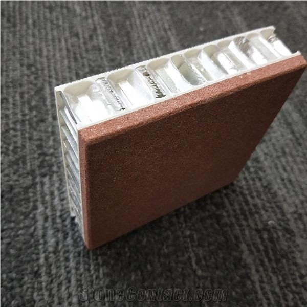 Maple Red Sandstone Veneer Aluminium Panel