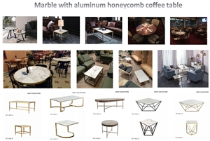 Marble with Aluminum Honeycomb Coffee Table3 Marble with Aluminum Honeycomb Coffee Table3