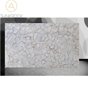 Natural Semi Precious Stone, White Agate Tiles
