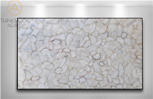Natural Semi Precious Stone, White Agate Tiles