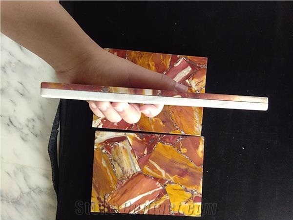 Orange Wooden Fossil Tile,Agate Semiprecious Stone