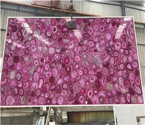 Pink Agate Semiprecious Stone Slabs,Pink Gemslab Pink Agate Semiprecious Stone Slabs,Pink Gemslab