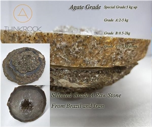 Polished Grey Agate Coaster,Gold Edge Cup Mat
