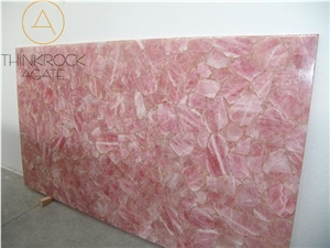 Semi Precious Stone, Pink Crystal Customized Panel