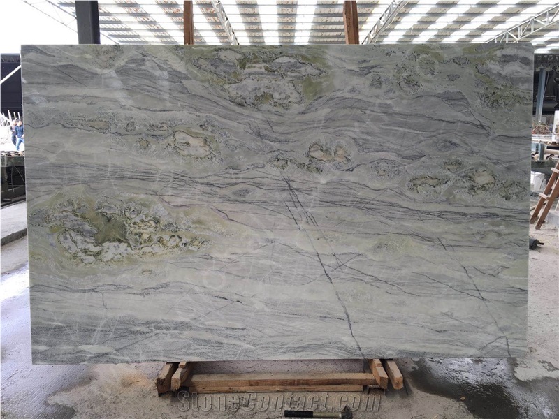 Magic Seaweed Green Marble Slabs Bathroom Tiles