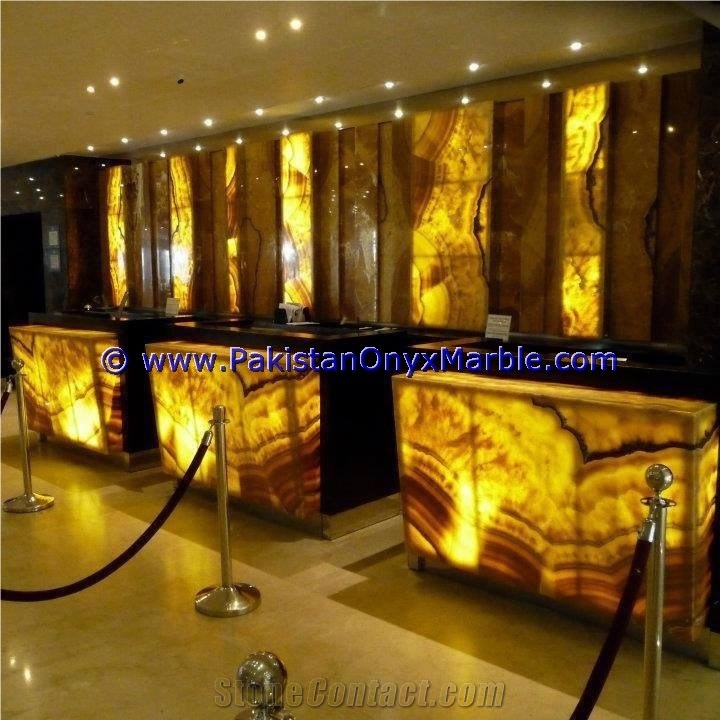 Backlit Onyx Bar Top,Commercial Counters