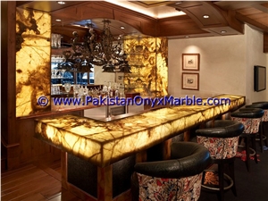 Backlit Onyx Bar Top,Commercial Counters