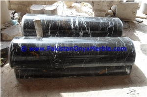 Black Gold Marble Columns Pillars Hollow
