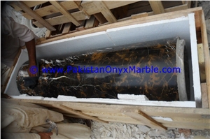 Black Gold Marble Columns Pillars Hollow