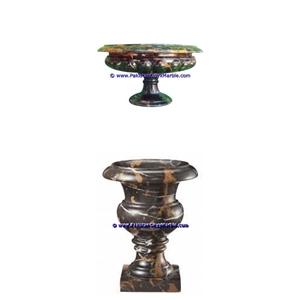 Black Gold Marble Planters Decorated Black and Gold