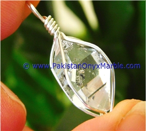 Crystal Quartz Sterling Silver Pendant Natural