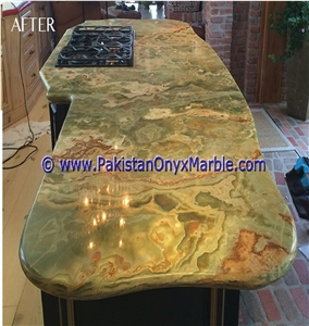 Dark Green Onyx Counter Tops, Kitchen Island Tops