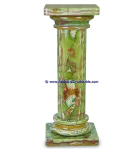 Dark Green Onyx Pedestal Columns